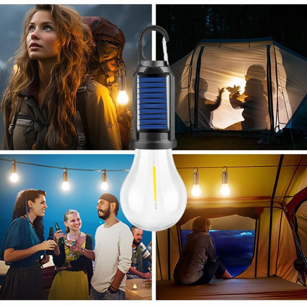 Pack 2 Lámparas Solares Camping Portátil