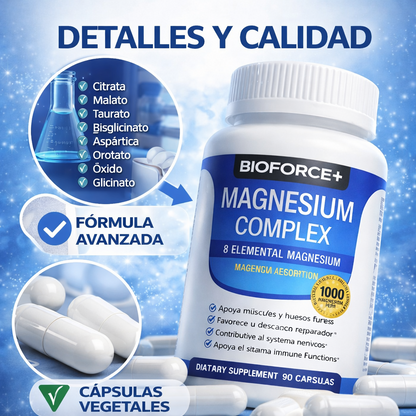 Magnesium-Complex™ 1000mg – 90 cápsulas Original | Energía, descanso y recuperación 💊