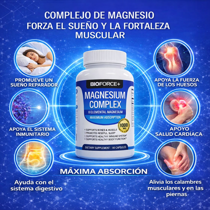 Magnesium-Complex™ 1000mg – 90 cápsulas Original | Energía, descanso y recuperación 💊