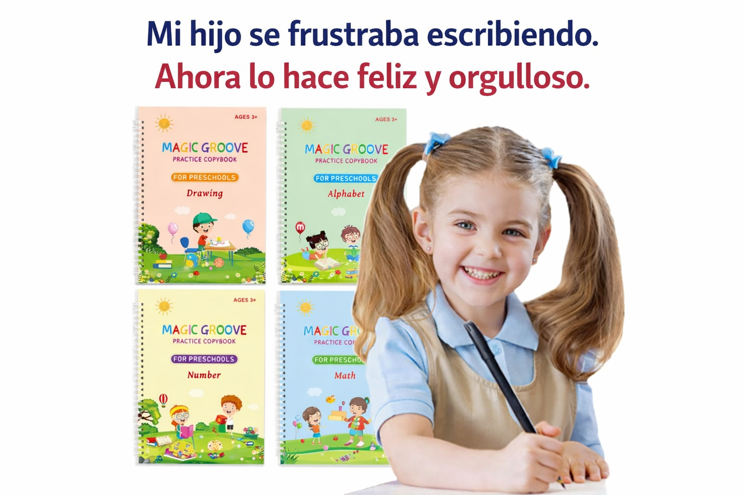 HappyHands™ cuadernos mágicos de caligrafía reutilizables