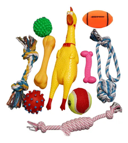 Set 10 Juguetes Para Mascotas, Hamburgue